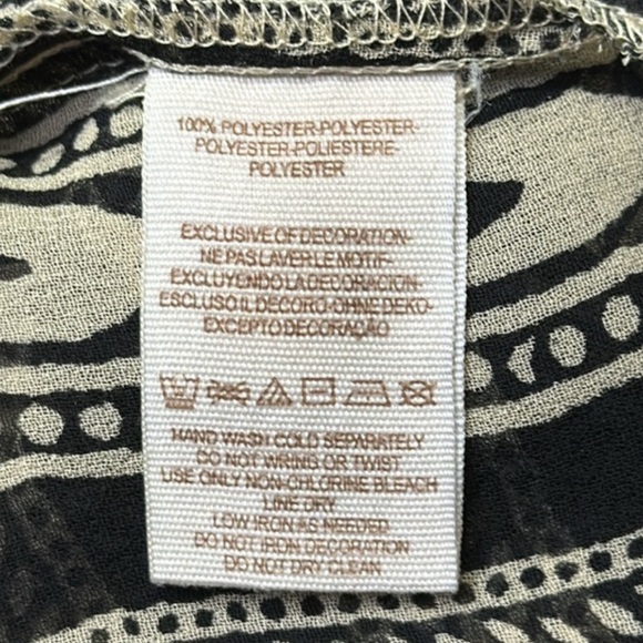 FREE PEOPLE Feather in The Wind tunic sheer tan black Size M - Picture 8 of 12